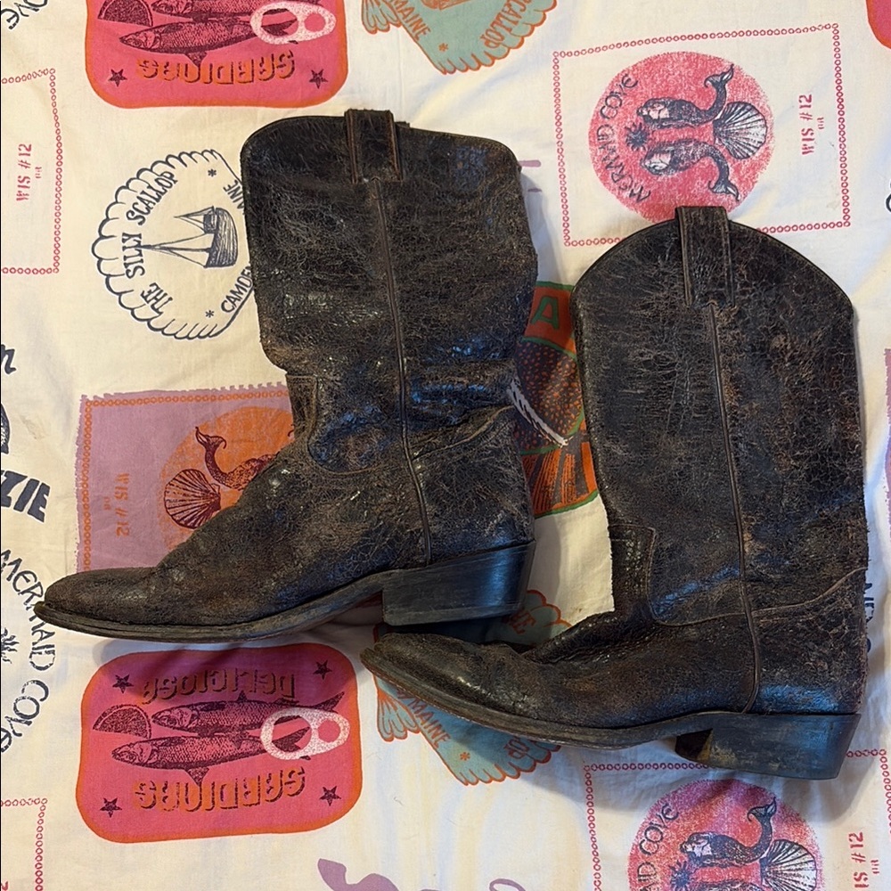 Brown Leather Cowboy Boots